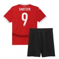 Camiseta Austria Marcel Sabitzer #9 Primera Equipación para niños Eurocopa 2024 manga corta (+ pantalones cortos)